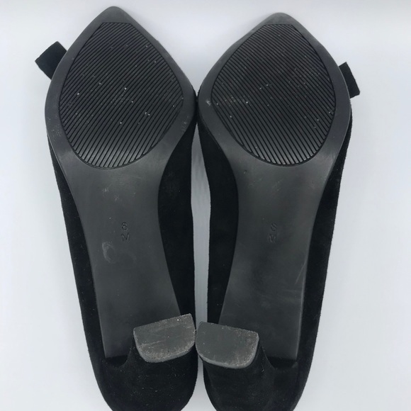VANELi Black Suede Bow Pointed Toe Heels, Size 8 - Picture 6 of 12